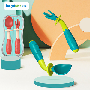 Juego de utensilios de cuchara y tenedor retorcidos sin Bpa no tóxicos para niños - Product Image 3