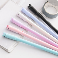 Stylo Bille en Plastique 0,5 mm à Encre Noire, Motif Chat Créatif et Mignon à Queue qui Saute, Fournitures Scolaires en Gros, Stylos Neutres en Gros