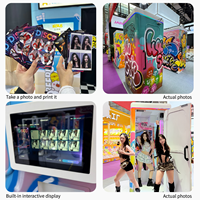 Cabina de Fotos Instantánea Comercial con Efecto de Humo, Conectividad USB/Wi-Fi, Color Personalizable, Construcción Metálica para 1-4 Personas