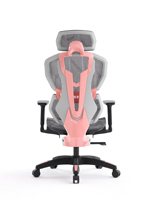 Chaise de bureau ergonomique de gaming avec dossier haut réglable, support lombaire et base à roulettes silencieuses pour usage domestique