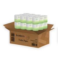 Rouleaux de papier toilette en pulpe de bambou personnalisés en usine à bas prix, avec papier toilette 2/3/4 couches et papier toilette blanc