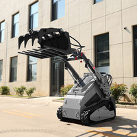 Loader Mini Skid Steer Crawler Bertenaga Diesel Bersertifikasi EPA Honda, Daya Gali Tinggi, Harga Pabrik, Loader Utilitas Kompak