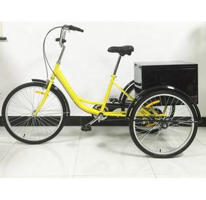Tricycle cargo de 24 pouces avec grande boîte arrière en acier, 10 pièces - Product Image 2