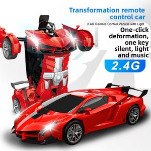 1:18 One-Click Déformation Télécommande <span class=keywords><strong>Voiture</strong></span> De Course 2.4g Électrique Roi Robot Modèle Transfrontalier Kidsren's Toy Car Expert - Product Image 1