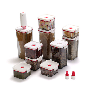 Vendita calda di alta qualità PET in plastica ermetico contenitore di conservazione degli alimenti Set con coperchio nuovo Design di stoccaggio a secco per strumenti di insalata - Product Image 3