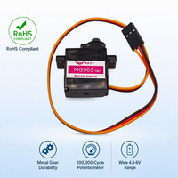 Servomoteur à engrenages métalliques MG90S 4,8V-6V 1,9kg.cm, micro-moteur numérique de direction 180 degrés PWM pour robot RC, avion, hélicoptère, voiture