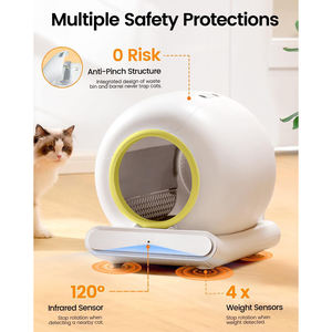 <span class=keywords><strong>Robot</strong></span> à litière intelligent autonettoyant 65L avec contrôle WiFi via l'application Tuya, grande capacité, sacs à litière inclus, design tendance - Product Image 2