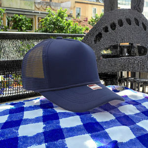 Gorra Trucker Hiblan Premium Foam OTTO al por mayor, de 5 paneles, lisa, con impresión personalizada, logotipo bordado, diseño de malla a la moda, para pesca - Product Image 2