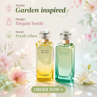 Parfums floraux et agrumes frais pour jardin, unisexes, kumquat, lotus, thé vert, longue durée, flacons en verre pour la vente en gros