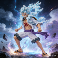 Statue officielle de Luffy de One Piece, figurine d'anime, statue de Nika Luffy en fibre de verre pour les fans et les collectionneurs