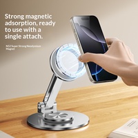 Support de tablette magnétique universel en alliage d'aluminium, pliable, rotatif à 360°, support de téléphone de bureau pour diffusion en direct