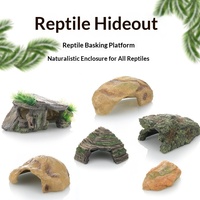 Plateforme de bain de soleil en résine pour tortue, grotte cachette pour reptile, roche d'escalade, décoration de paysage d'aquarium, cachette pour terrarium