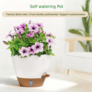 Fabrieksleverancier Zelfwatergevende Duurzame Waterbesparende Plastic Balkon Kantoor Binnenplaats Bloempot Lui Tuinier Bloempot - Product Image 3