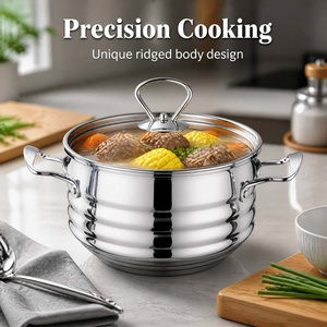 Portable Cooking Pot Set Lightweight Pots and <b>Pans</b> Set Good Quality 3 Pcs Stainless Steel Non Stick Cooking Pot Set - Product Image 6