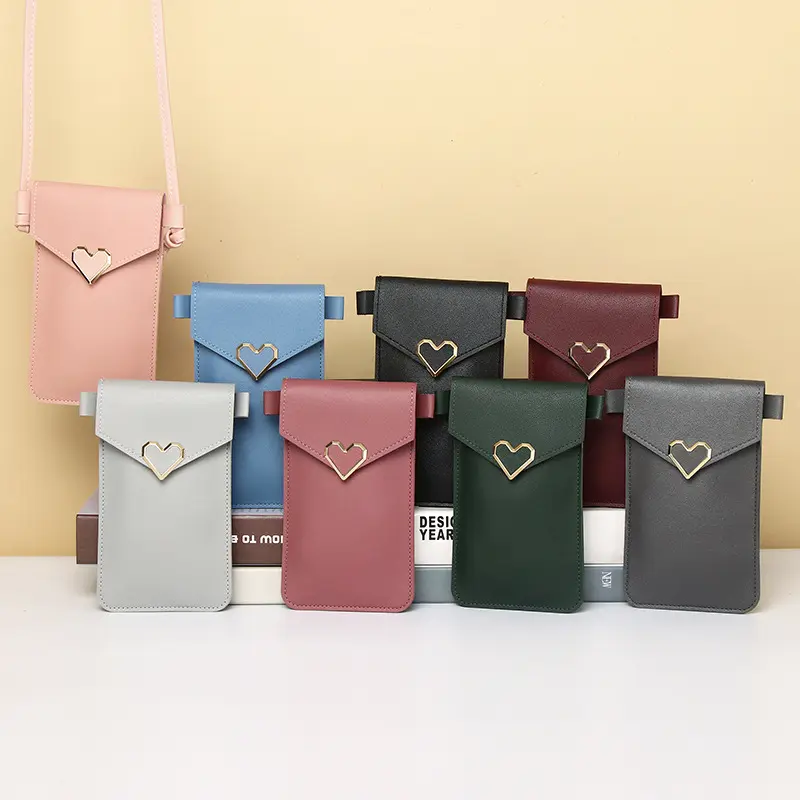 Women's Touch Screen simple Cell phone bag purse hasp cross wallets Smartphone Leather Shoulder light handbags