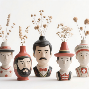 Pot de fleurs en céramique de caractère suisse. Jardinière sur mesure 3D peinte à la main avec drainage, une création artisanale de précision reflétant l'alpine - Product Image 6