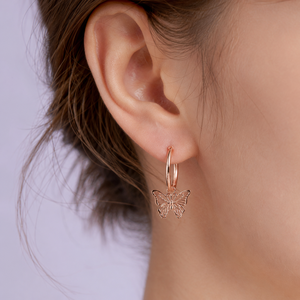Boucles d'oreilles papillon pour femmes, design simple et mignon, accessoires d'oreille pour usage quotidien - Product Image 2