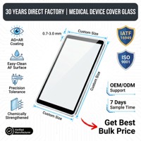 Panneaux en verre trempé solide personnalisés en gros, écologiques, avec impression frontale, verre de protection anti-reflet AG pour instruments médicaux