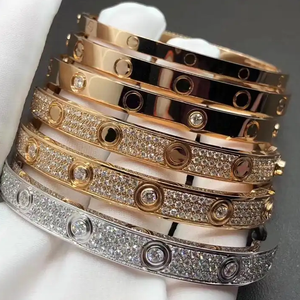 Pulsera Geométrica de Acero Inoxidable Chapada en Oro de 18K de Alta Calidad con Circonitas para Mujer, Joyería de Moda, Diseño Exquisito - Product Image 6