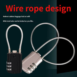 <span class=keywords><strong>Cadenas</strong></span> à combinaison à 3 chiffres avec logo personnalisé, en alliage de zinc, mini, câble extra long, mécanique, antivol, sans clé, <span class=keywords><strong>cadenas</strong></span> à code - Product Image 3