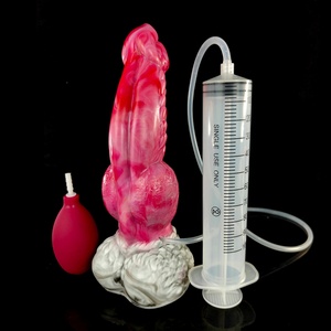 23 cm Sea Jelly Fantasy Adult Sexy Products Store Monster Squirting <b>Dildo</b> Male Ejaculation Rubber Penis for Female - Product Image 1