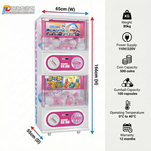 Máquina expendedora <span class=keywords><strong>de</strong></span> cápsulas Gacha <span class=keywords><strong>de</strong></span> 2 niveles, operada con monedas, doble ranura, doble plataforma, para supermercado, máquina Gachapon - Product Image 6