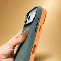 Étui de téléphone portable magnétique minimaliste de couleur unie pour iPhone, personnalisable