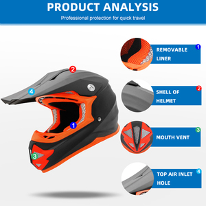 Commandes d'échantillon Bienvenue Haute Qualité Personnalisé Abs Head Guard Extérieur Hors Route Sécurité Protection <span class=keywords><strong>Enfant</strong></span> <span class=keywords><strong>Motocross</strong></span> <span class=keywords><strong>Casque</strong></span> - Product Image 6
