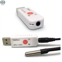 TEMPer2-Logiciel PC gratuit-40 ~ + 120 C Thermomètre USB d'ordinateur à double capteur pour l'enregistrement de la température Alarme par e-mail