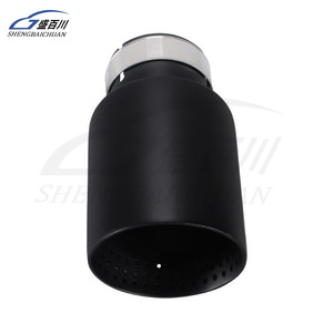 Embouts d'échappement universels à double couche en acier inoxydable avec grille perforée, finition noir mat, pour échappements de voiture, finition charbon, <span class=keywords><strong>Abarth</strong></span> <span class=keywords><strong>124</strong></span> - Product Image 6
