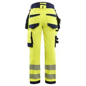 BLAKLADER - 702216483389D25 <b>Women</b>’s Hi-Vis <b>trousers</b> 4-way <b>stretch</b> Hi-vis yellow/navy blue - EAN 7330509927090 HI-VIS WORKWEAR - Product Image 2