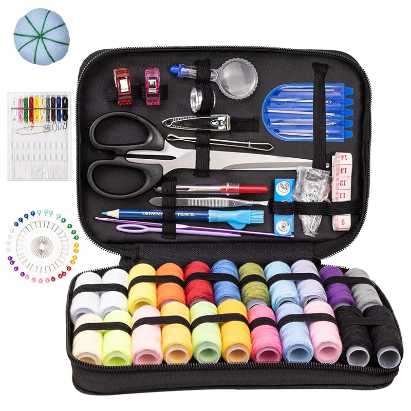 Kit di strumenti da cucito professionali personalizzati in fabbrica kit ago e filo fai da te mini kit da cucito da viaggio portatile set per principianti