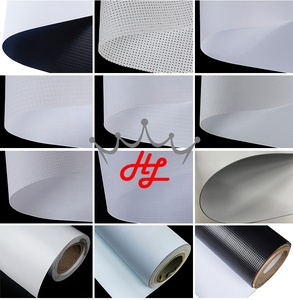 HL 440gsm 13oz Black Back Frontlit Flex <span class=keywords><strong>Banner</strong></span> Roll Coated Material de pancarta laminada para publicidad en vallas publicitarias - Product Image 4