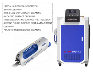 Machine de nettoyage au laser à fibre 2000W en continu 100W, état neuf, refroidissement par eau, pour acier inoxydable, aluminium, élimine l'huile, la rouille, la peinture - Product Image 4
