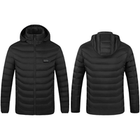 Nouvelle veste d'hiver matelassée chauffante pour homme, col montant, épaisse, thermique, imperméable, coupe-vent, capuche amovible, 100% polyester