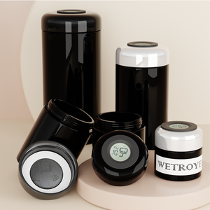 Crc Mùi Bằng Chứng Lọ Thủy Tinh Tím Thủy Tinh Stash Thảo Mộc Lưu Trữ Jar Với Ẩm Kế Nắp - Product Image 2