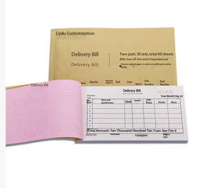 Carnet de reçus autocopiants personnalisé en kraft écologique, multicolore, pour documents commerciaux - Product Image 4