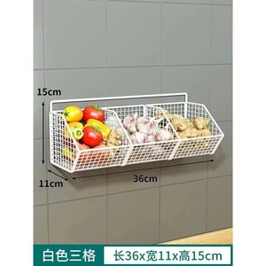 Étagère murale de <span class=keywords><strong>rangement</strong></span> pour oignons, gingembre, condiments et épices, panier à légumes et fruits, solutions de <span class=keywords><strong>rangement</strong></span> murales pour la <span class=keywords><strong>cuisine</strong></span> - Product Image 5