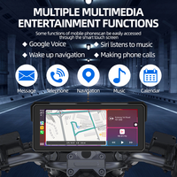 Maustor Modelo Privado Impermeable IP67 Pantalla IPS HD de 8 Pulgadas Navegación GPS Portátil para Motocicleta Carplay Inalámbrico con Cámara para Coche