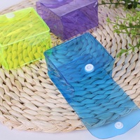 Dompet Koin Jelly PVC Transparan Warna Permen Lucu Baru dengan Logo Custom, Gantungan Kunci Portabel untuk Unisex, Aksesoris Fashion Korea Ins