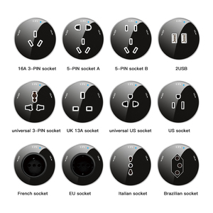 P1 Series Movable Wall System Mounted EU <strong>Adapters</strong> Trade Rail Surface or Concealed Electrical Power Track <strong>Socket</strong> with <strong>Switch</strong> - Product Image 5
