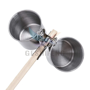 Mangeoire à oiseaux en acier inoxydable GSF G-2322, bol en métal recyclé pour l'alimentation et l'abreuvement des perroquets, canaris, pigeons, pinsons, bol en acier inoxydable - Product Image 6