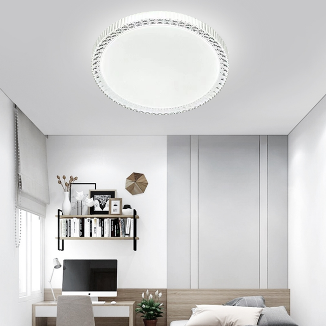 Minimalist Modern Round LED Ceiling Light with Remote Control for Indoor Home & Hotel Use Living Room Bedroom Decoration