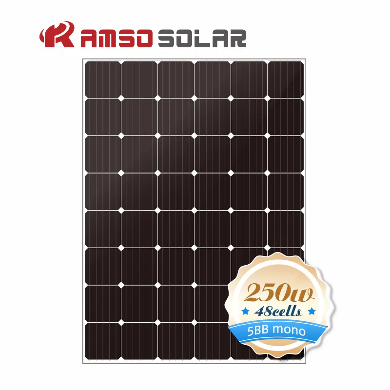 Painéis solares de preço de fábrica, 250 w, 260 w, 270w, 280 w, painel fotovoltaico com 48 células solares