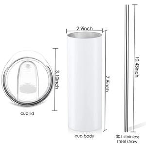 Productos más vendidos, <span class=keywords><strong>vasos</strong></span> aislados de acero inoxidable para <span class=keywords><strong>vasos</strong></span> de sublimación, venta al por mayor, vaso de 20 Oz, taza térmica blanca - Product Image 2