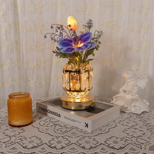 Lámpara de Mesa Recargable con Forma de Tulipán y Orquídea, con Atenuación Táctil, <span class=keywords><strong>para</strong></span> Decoración de Habitaciones, Luz Nocturna, Ambiente Festivo - Product Image 4
