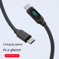 Câble de charge tressé avec affichage numérique 100W pour iPhone, charge rapide 27W 6A, 2m, gaine en nylon, USB-C TYPE - C pour téléphone portable