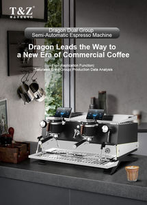 Máquina de café <span class=keywords><strong>espresso</strong></span> semiautomática al por mayor de uno o dos grupos Dragon con molinillo de café comercial - Product Image 4