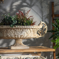 Vase en MgO de style rococo vintage français, design rétro élégant, haute qualité, décoration pour la maison, salon, porte-fleurs