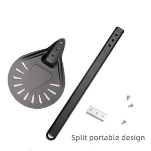Pelle à <span class=keywords><strong>pizza</strong></span> professionnelle en alliage d'aluminium noir, longue et rigide, avec poignée en cuir fendue, adaptée aux fours commerciaux - Product Image 2